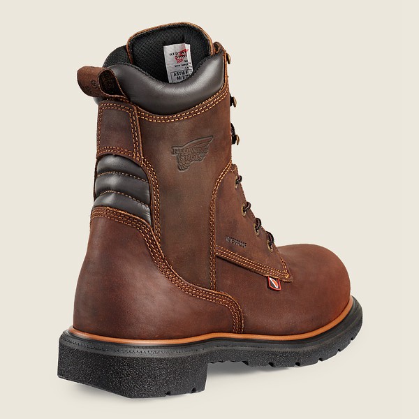 Red Wing Safety Boots Brown - Mens Dynaforce® - 8-inch Waterproof Toe - 8632-TKEDV